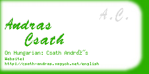 andras csath business card